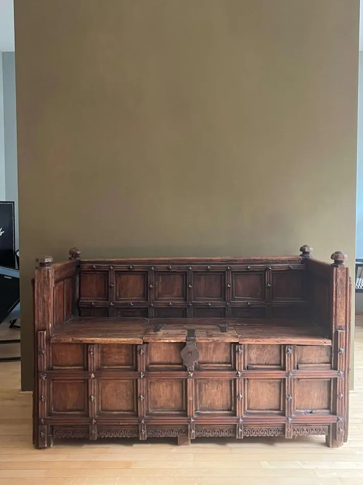 Pamono Vintage French Brown Bench Sale