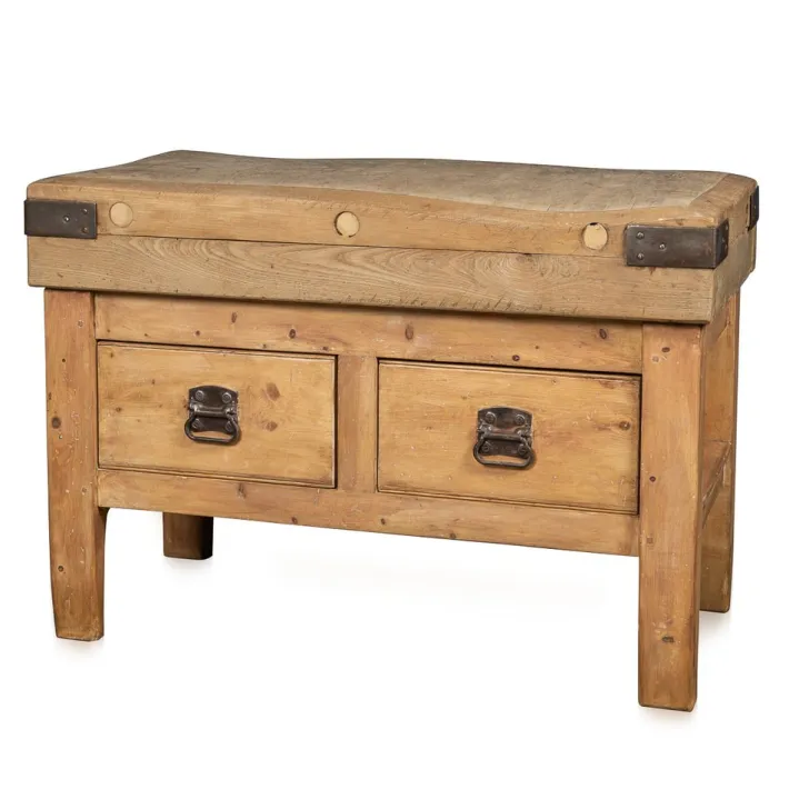 Pamono Vintage French Butchers Block Table, 1920 Online
