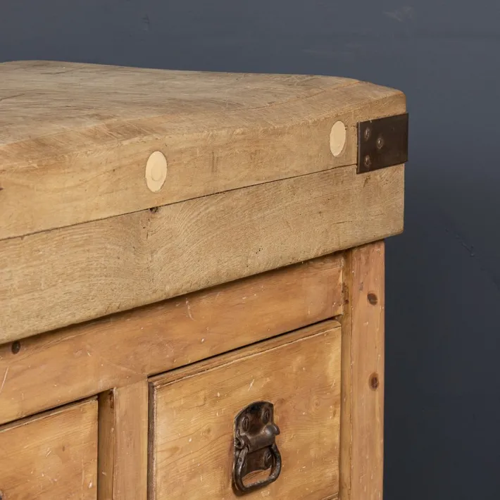 Pamono Vintage French Butchers Block Table, 1920 Online