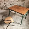 Pamono Vintage French Children's Desk and Chair Set, 1950s, Set of 2 Clearance