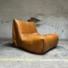 Pamono Vintage French Cognac Leather Lounge Chair from Roche Bobois, 1970s Best
