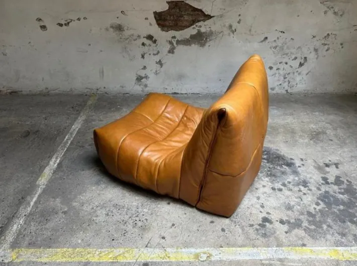 Pamono Vintage French Cognac Leather Lounge Chair from Roche Bobois, 1970s Best