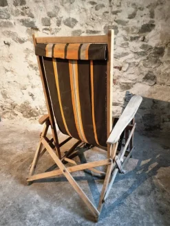 Pamono Vintage French Deck Chair in Beechwood, 1950s Clearance