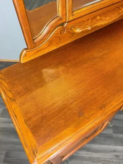 Pamono Vintage French Dressing Table with Mirror in Oak Outlet