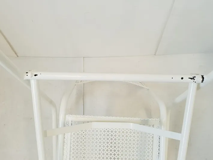 Pamono Vintage French Garden Chairs in Perforated Steel in the style of Mathieu Matégot, 1950s, Set of 4 Outlet