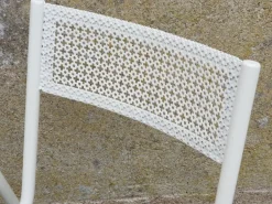Pamono Vintage French Garden Chairs in Perforated Steel in the style of Mathieu Matégot, 1950s, Set of 4 Outlet