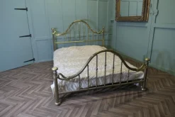 Pamono Vintage French Long King Size Brass Bed, 1980 Best