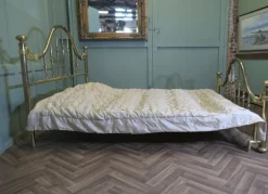 Pamono Vintage French Long King Size Brass Bed, 1980 Best
