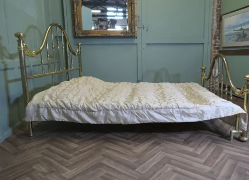 Pamono Vintage French Long King Size Brass Bed, 1980 Best