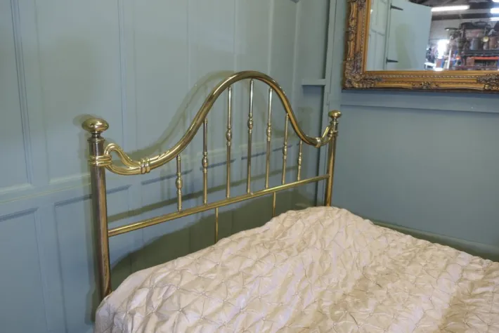 Pamono Vintage French Long King Size Brass Bed, 1980 Best