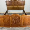 Pamono Vintage French Louis Bed Frame in Oak