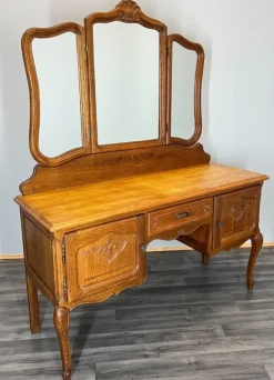 Pamono Vintage French Louis Dressing Table with Mirror Online