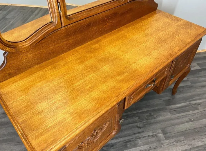 Pamono Vintage French Louis Dressing Table with Mirror Online