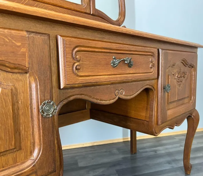 Pamono Vintage French Louis Dressing Table with Mirror Online