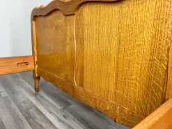 Pamono Vintage French Louis Style Carved Oak Single Bed Hot