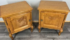 Pamono Vintage French Louis XVI Style Oak Bedside Tables, Set of 2 Discount