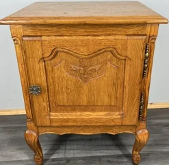 Pamono Vintage French Louis XVI Style Oak Bedside Tables, Set of 2 Discount