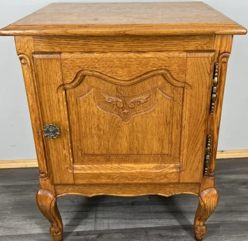 Pamono Vintage French Louis XVI Style Oak Bedside Tables, Set of 2 Discount
