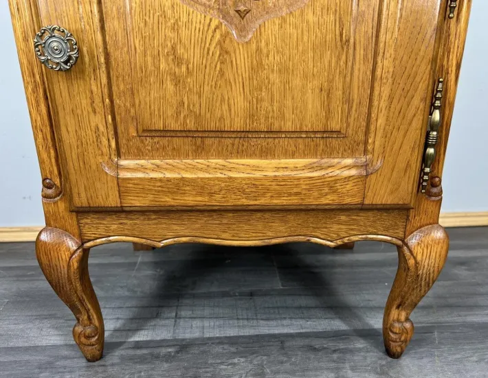 Pamono Vintage French Louis XVI Style Oak Bedside Tables, Set of 2 Discount