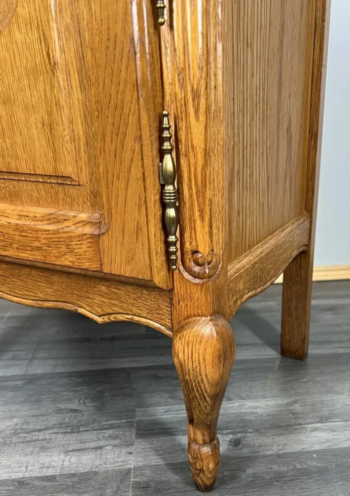 Pamono Vintage French Louis XVI Style Oak Bedside Tables, Set of 2 Discount