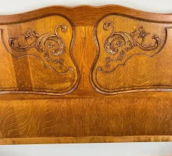 Pamono Vintage French Louis XVI Style Double Carved Bed in Oak Discount