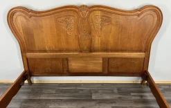 Pamono Vintage French Louis XVI Style Double Carved Bed in Oak Outlet