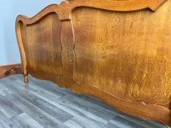 Pamono Vintage French Louis XVI Style Double Carved Bed in Oak Outlet