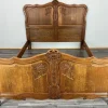 Pamono Vintage French Louis XVI Style Double Carved Bed Frame in Oak Clearance