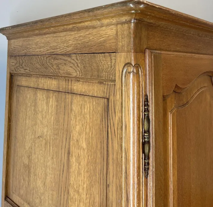 Pamono Vintage French Louis XVI Carved Oak 4-Door Armoire