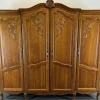 Pamono Vintage French Louis XVI Carved Oak 4-Door Armoire