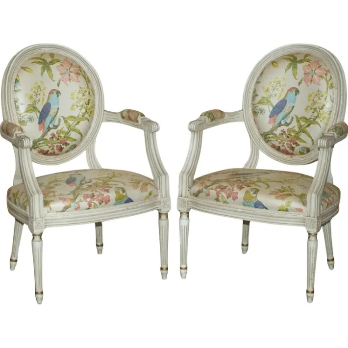 Pamono Vintage French Louis XVIII Style Chairs, 1920s, Set of 2 Hot