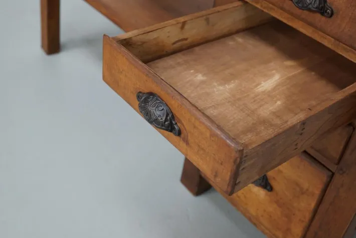 Pamono Vintage French Oak and Beech Workbench, 1930s Online