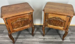 Pamono Vintage French Oak Bedside Tables, Set of 2 Best