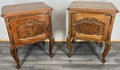 Pamono Vintage French Oak Bedside Tables, Set of 2 Best