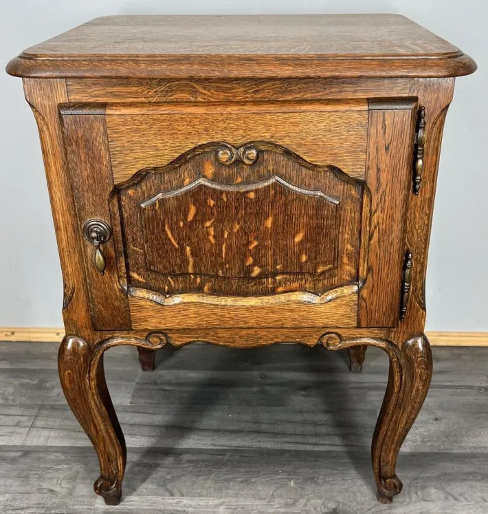 Pamono Vintage French Oak Bedside Tables, Set of 2 Best