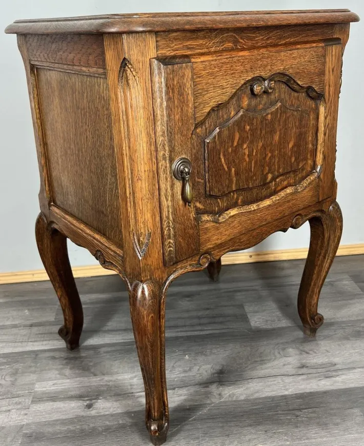 Pamono Vintage French Oak Bedside Tables, Set of 2 Best