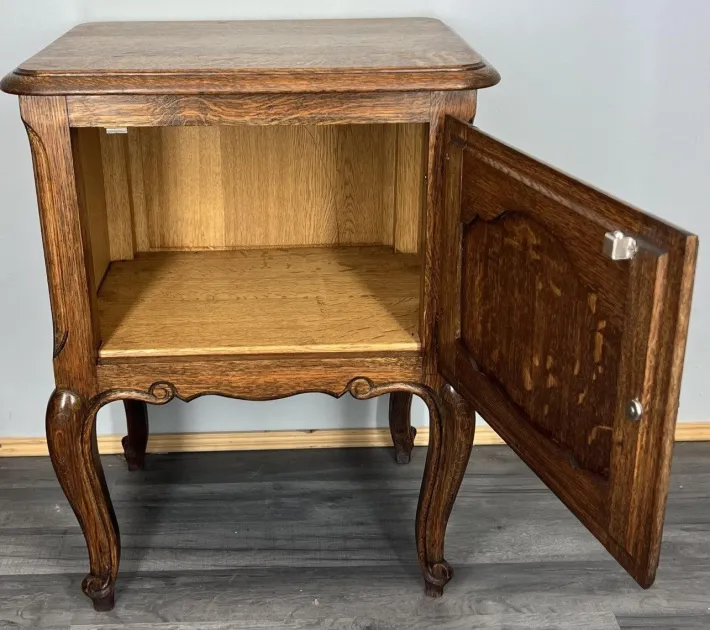 Pamono Vintage French Oak Bedside Tables, Set of 2 Best