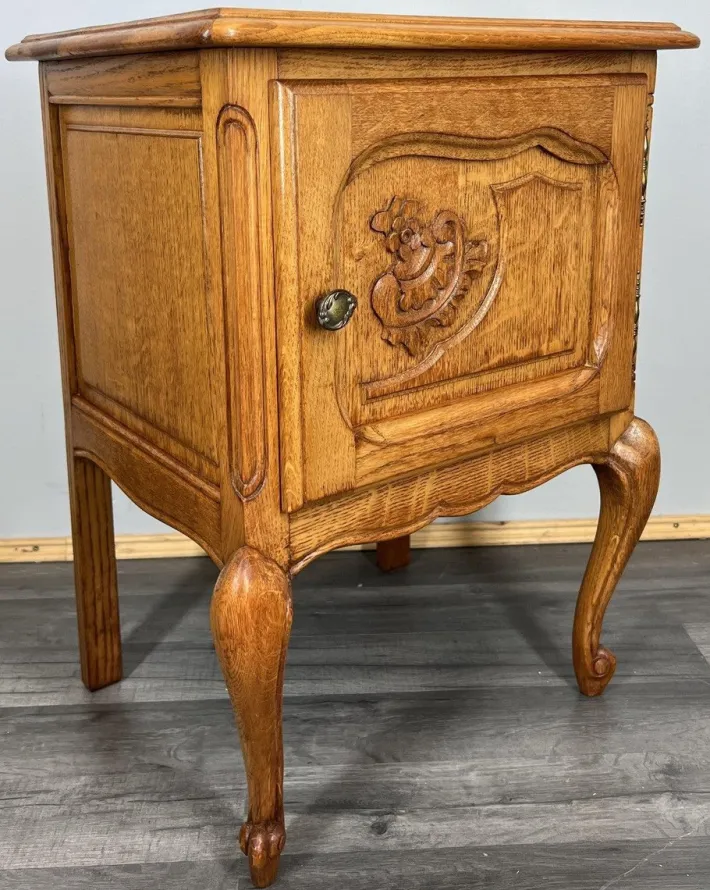 Pamono Vintage French Oak Bedside Tables, Set of 2 Best