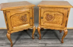 Pamono Vintage French Oak Bedside Tables, Set of 2 Best