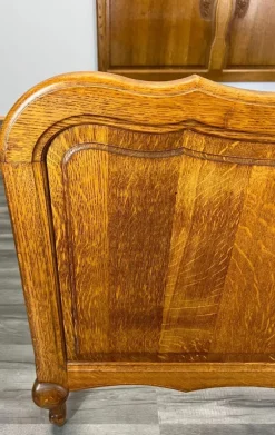 Pamono Vintage French Oak Double Bed Discount