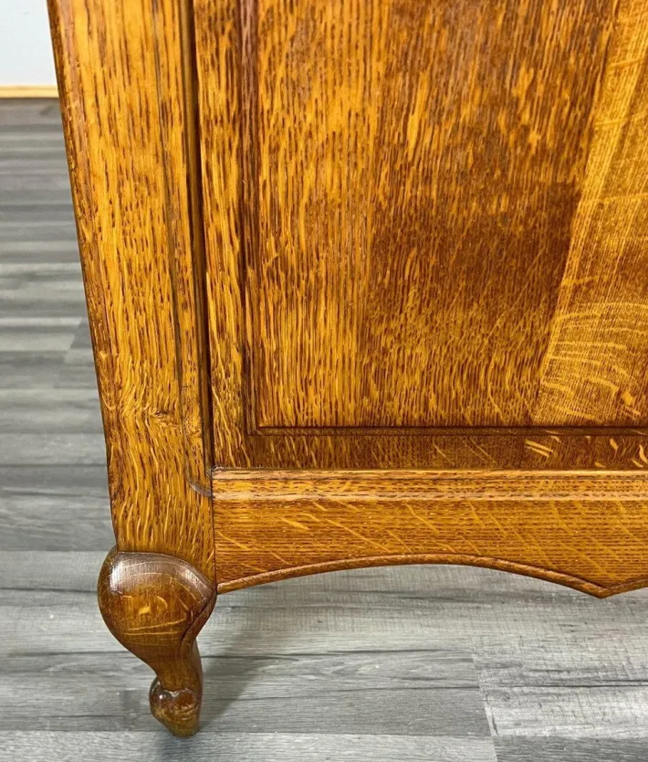 Pamono Vintage French Oak Double Bed Discount