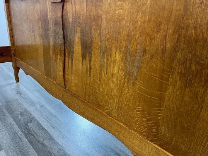 Pamono Vintage French Oak Double Bed Discount