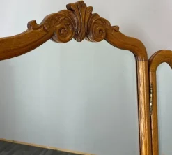 Pamono Vintage French Oak Dressing Table with Mirror Sale