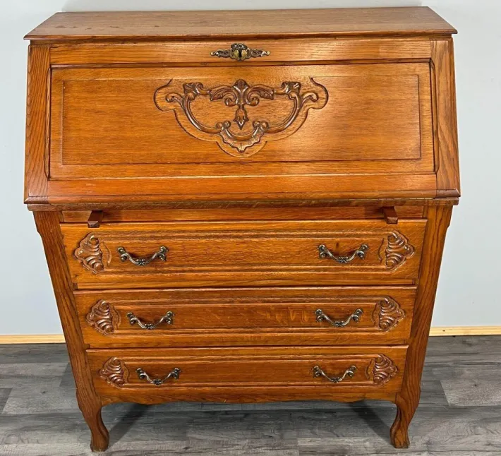Pamono Vintage French Oak Secretaire New