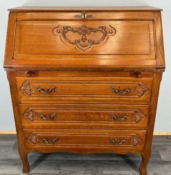 Pamono Vintage French Oak Secretaire New