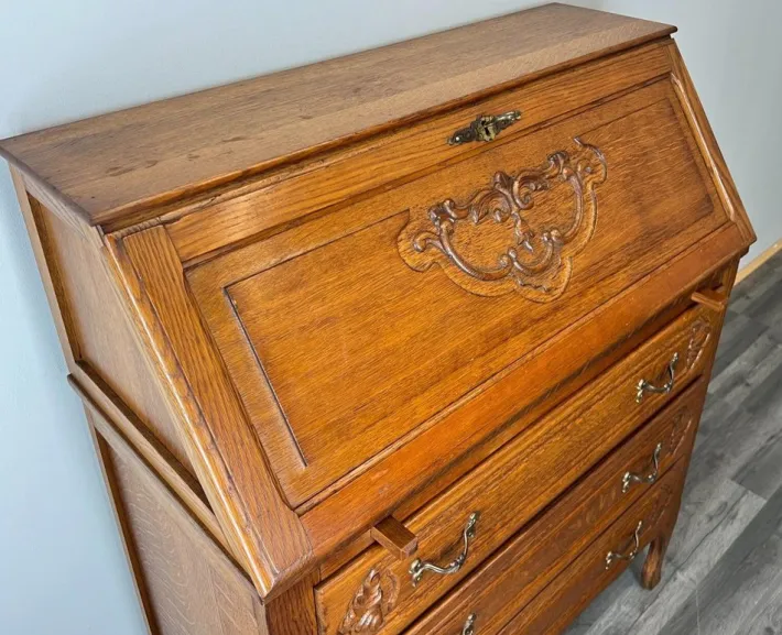 Pamono Vintage French Oak Secretaire New