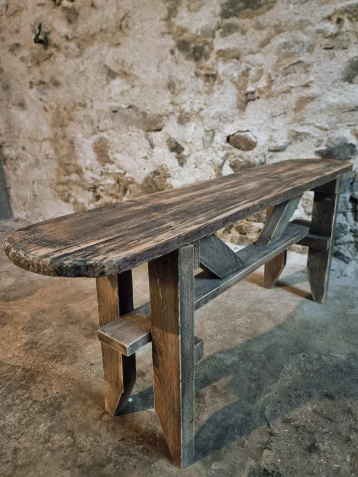 Pamono Vintage French Pine Bench, 1960s Hot