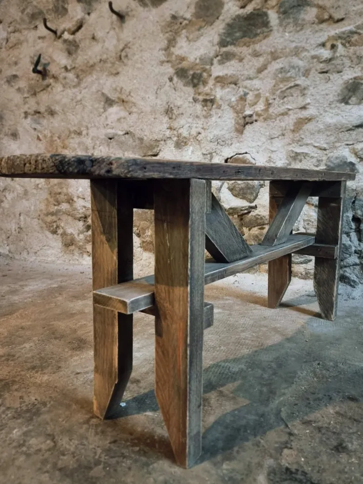 Pamono Vintage French Pine Bench, 1960s Hot