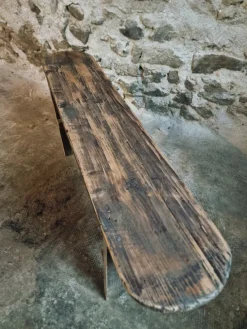 Pamono Vintage French Pine Bench, 1960s Hot