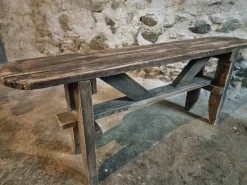 Pamono Vintage French Pine Bench, 1960s Hot